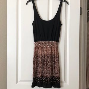 Silence and Noise Black and Pink Dress